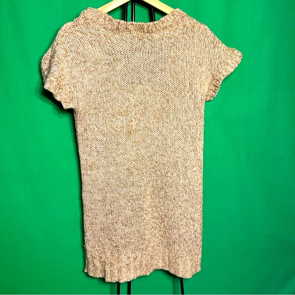 L Long Sweater or Mini Dress Short Sleeves Wool - Picture 7 of 10
